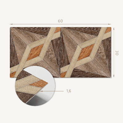 Pvc wall panel Geometric wood pattern