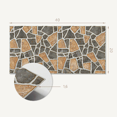 Square tv wall panel Stone mosaic pattern