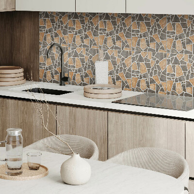 Square tv wall panel Stone mosaic pattern