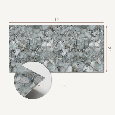 Square wall panel Stone mosaic with veins