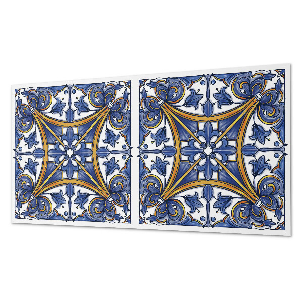 Square tv wall panel Plant pattern with ornaments