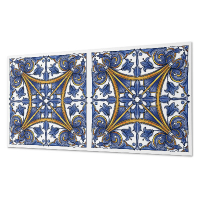 Square tv wall panel Plant pattern with ornaments