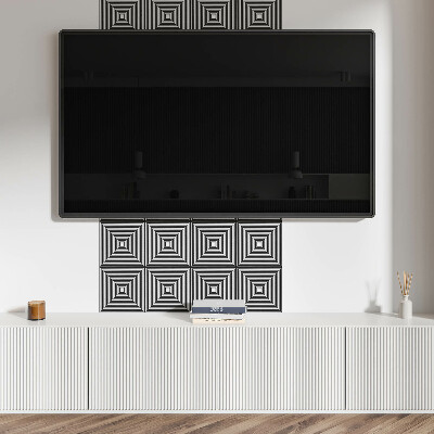 Pvc wall panel Concentric lines in squares