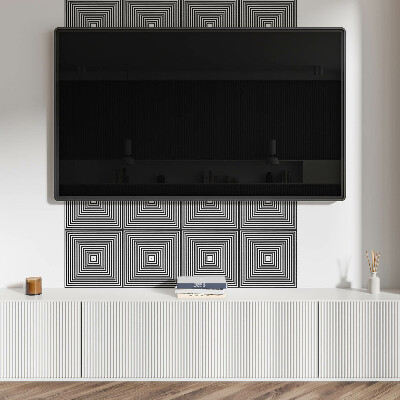 Pvc wall panel Concentric lines in squares