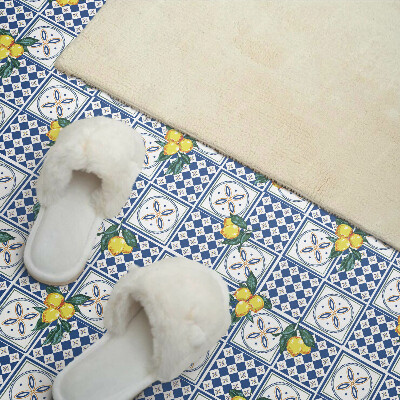 Square wall panel Lemon motif on tiles