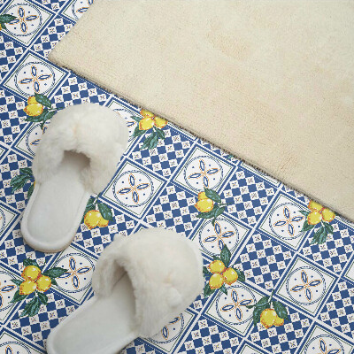 Square wall panel Lemon motif on tiles