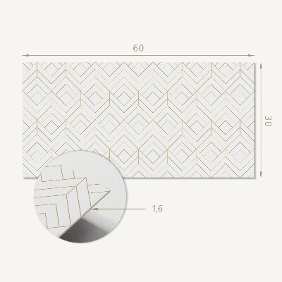 Square tv wall panel Geometric diamond pattern