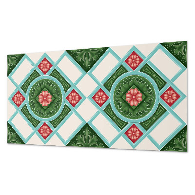 Pvc wall panel Flower pattern in a rhombus
