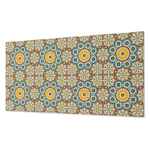Square tv wall panel Mosaic pattern with flowers