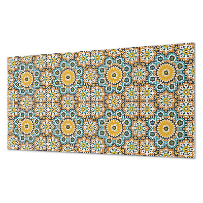 Square tv wall panel Mosaic pattern with flowers