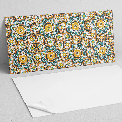 Square tv wall panel Mosaic pattern with flowers