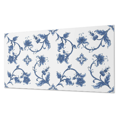 Square wall panel Floral pattern on the background