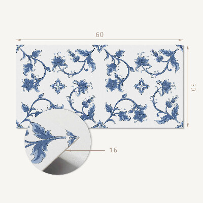 Square wall panel Floral pattern on the background