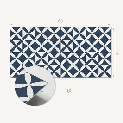 Square tv wall panel Geometric flower pattern