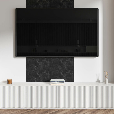Square tv wall panel Veined marble pattern