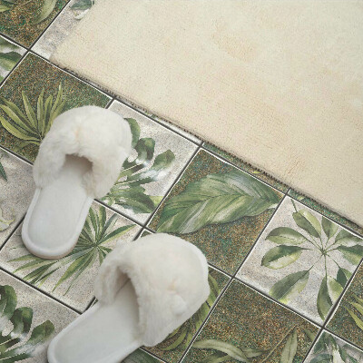 Square wall panel Leaves in a mosaic of nature