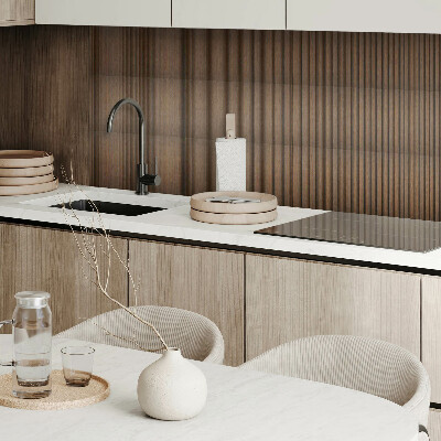 Square wall panel Vertical wooden slats