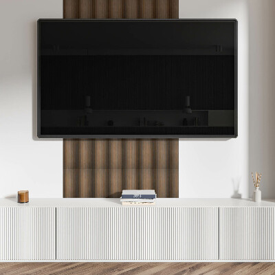 Square wall panel Vertical wooden slats