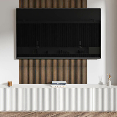 Square wall panel Vertical wooden slats