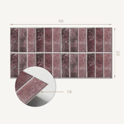 Pvc wall panel Vertical stripes in a mosaic