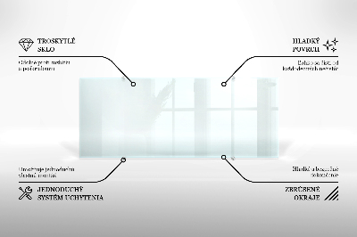 Glass worktop for the kitchen transparent