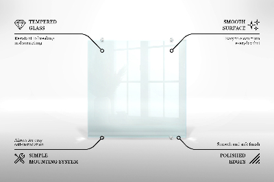 Glass worktop for the kitchen transparent