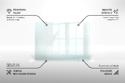 Glass worktop for the kitchen transparent