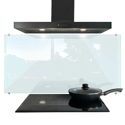 Glass cooker splashback transparent tempered glass