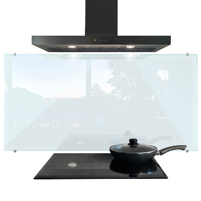 Glass cooker splashback transparent tempered glass