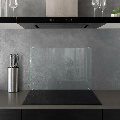 Glass cooker splashback transparent tempered glass