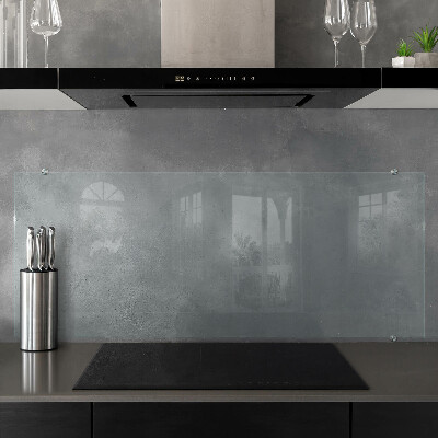 Glass worktop for the kitchen transparent