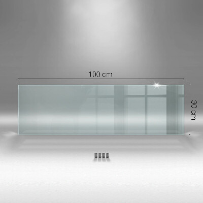 Glass worktop for the kitchen transparent