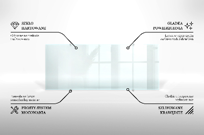 Glass worktop for the kitchen transparent