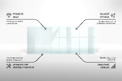 Glass worktop for the kitchen transparent