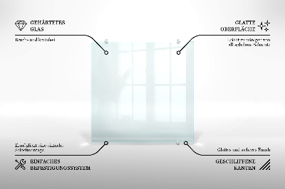 Glass cooker splashback transparent tempered glass