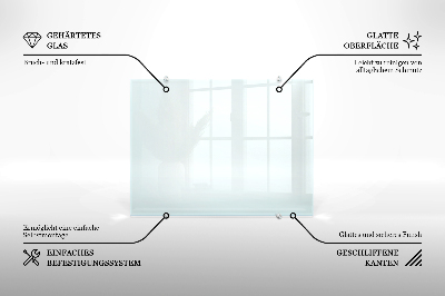 Glass cooker splashback transparent tempered glass