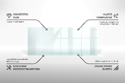 Glass cooker splashback transparent tempered glass