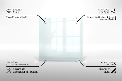 Glass worktop for the kitchen transparent