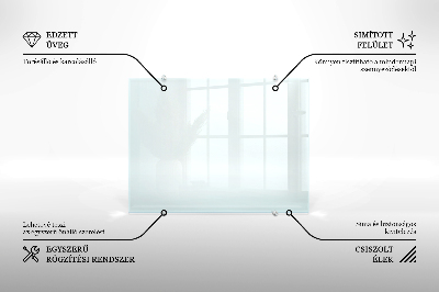 Glass worktop for the kitchen transparent