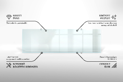 Glass worktop for the kitchen transparent