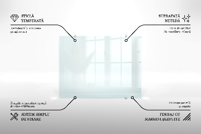 Glass cooker splashback transparent tempered glass