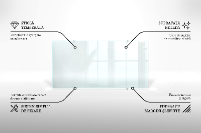 Glass worktop for the kitchen transparent