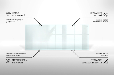 Glass worktop for the kitchen transparent