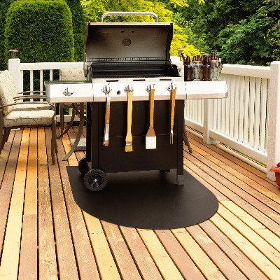 Half-oval barbecue floor protector 31x35 in (80x90 cm)