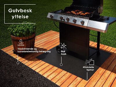 Barbecue floor protector Half-oval 31x35 in (80x90 cm)