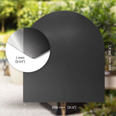 Barbecue floor protector Half-oval 31x35 in (80x90 cm)