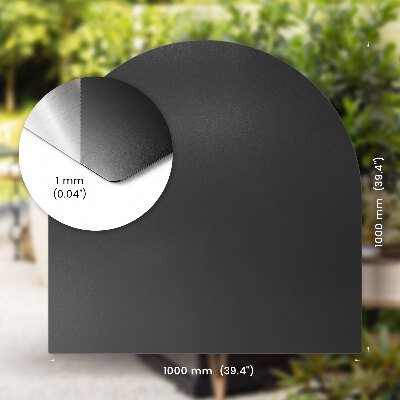 Semi-oval metal grill sheet 39x39 in (100x100 cm)