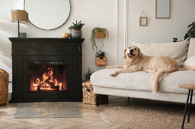 Glass hearths for wood burners transparent