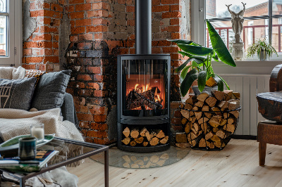 Glass hearth transparent
