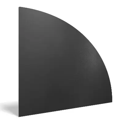 Black steel quarter-round spark guard floor plate